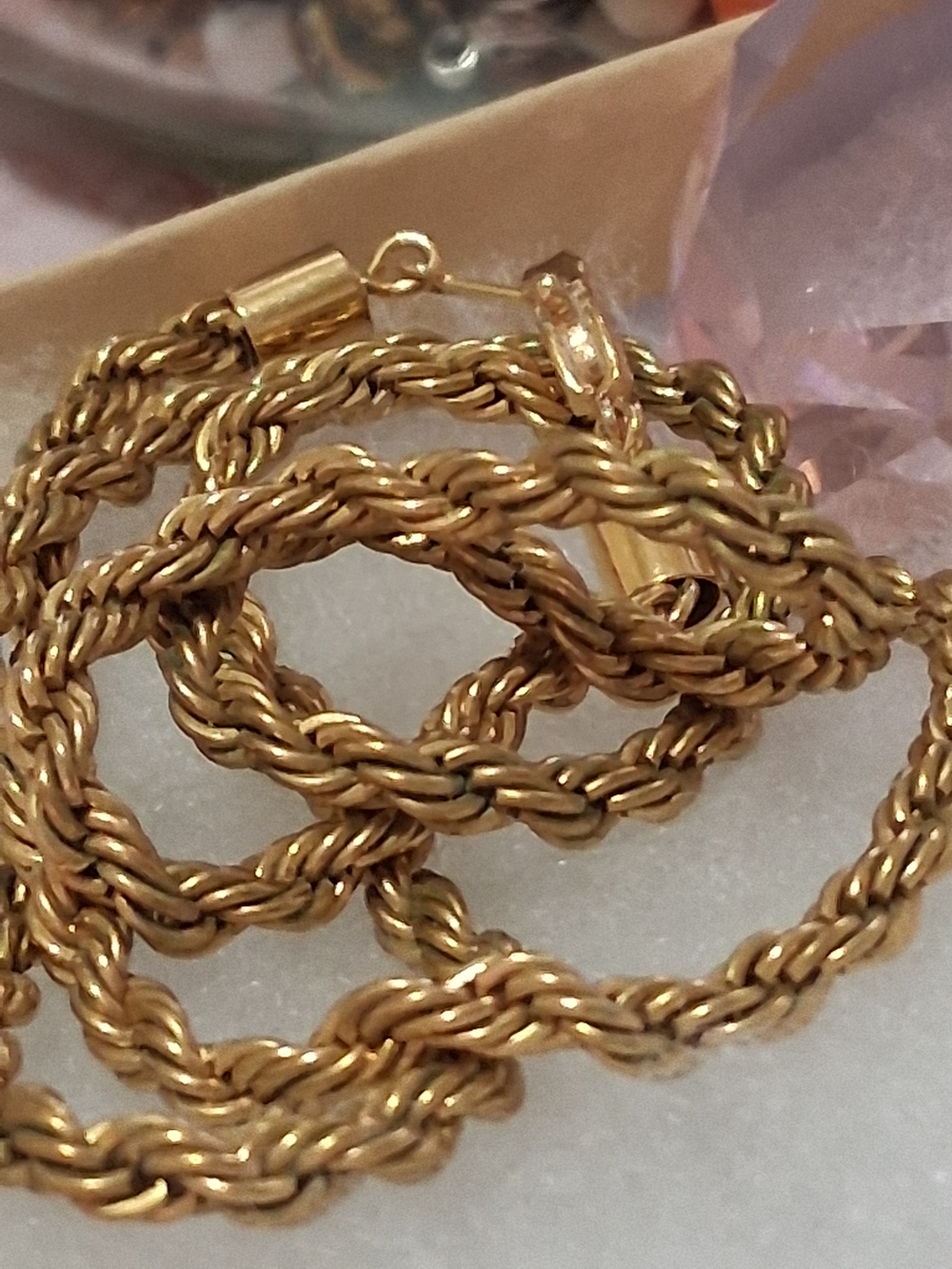 Elegant Gold Rope Chain Necklace - Women Jewelry Vintage